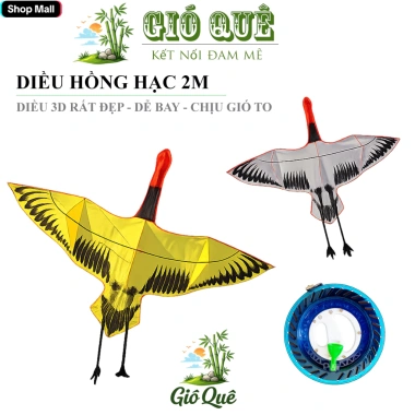 Diều Hồng Hạc Cỡ Lớn 2M - Dễ Bay, Chịu Gió To, Giá 130.000 đồng GIOQUE STORE