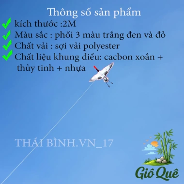 Diều Hồng Hạc Cỡ Lớn 2M - Dễ Bay, Chịu Gió To, Giá 130.000 đồng GIOQUE STORE 3