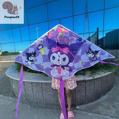 Diều Trẻ Em Cạnh Cong 1.2m Dây Bánh Xe Đỏ 100m - Bay Bãi Cỏ, Đồ Chơi Tương Tác