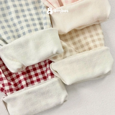 Đồ Bộ Bé Embes Dài Tay Caro Ngực Đáp Hình Cotton Dày Thu Đông 8-18kg Giá ưu đãi 188k
