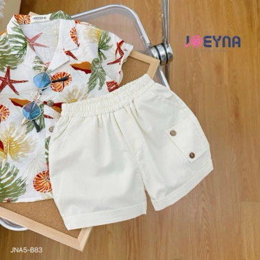 Đồ bộ bé trai đi biển họa tiết ốc sao biển cao cấp, thấm hút mồ hôi - Giá ưu đãi 265.000₫