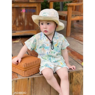 Đồ Bộ Đi Biển Bé Trai Họa Hoa Lá Động Vật - Chất Liệu Cao Cấp Thấm Hút Mồ Hôi, Giá Ưu Đãi 215.000