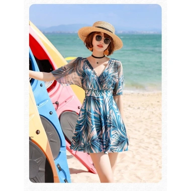 Đồ bơi cỡ lớn bảo thủ cho phụ nữ trung niên - Che khuyết điểm, hỗ trợ giảm cân, một mảnh có gọng, thích hợp suối nước nóng - 234.194₫ 7