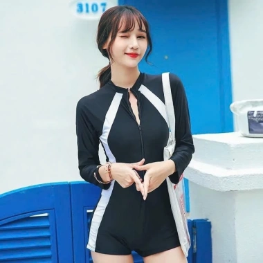 Đồ Bơi Liền Thân Hàn Quốc Size M-L-XL Tay Ngắn/Dài, Che Khuyết Điểm, Vải Cao Cấp 199k