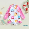 Đồ Bơi Liền Thân Tay Dài Họa Tiết Bánh Donut Xinh Cho Bé Gái Giảm Giá 164.916 VND