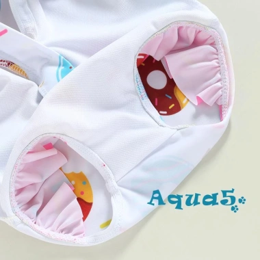 Đồ Bơi Liền Thân Tay Dài Họa Tiết Bánh Donut Xinh Cho Bé Gái Giảm Giá 164.916 VND 6