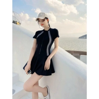 Đồ bơi liền thân tay ngắn thể thao, size M L XL, che khuyết điểm, tôn dáng xinh – Hot Trend 199k