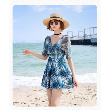 Đồ bơi nữ kích thước lớn, một mảnh, đầm bơi kín đáo kiểm soát bụng, che phủ toàn bộ cho bà mẹ trưởng thành - Giá ưu đãi 179.722₫ 8
