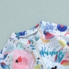 Đồ Bơi Trẻ Em AQQ Rash Guard Zíp Tay Ngắn In Họa Tiết Màu Nước Bảo Vệ Nắng 6