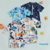 Đồ bơi trẻ em Aqua Toddler hình cá mập tay ngắn, cổ đứng, dây kéo, chống nắng - Giá ưu đãi 128k