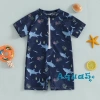 Đồ bơi trẻ em Aqua Toddler hình cá mập tay ngắn, cổ đứng, dây kéo, chống nắng - Giá ưu đãi 128k 4