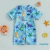 Đồ bơi trẻ em Aqua Toddler hình cá mập tay ngắn, cổ đứng, dây kéo, chống nắng - Giá ưu đãi 128k 5