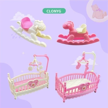Đồ chơi Búp bê DIY PICESTADIO Rocking Horse Giường trượt Nhà nội thất thu nhỏ cho bé gái Giá ưu đãi 25.410₫ 9