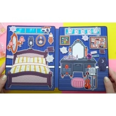 Đồ chơi giấy ngôi nhà búp bê Montessori DIY Nàng Phù Thủy Wednesday, giá 93.600 VND 3