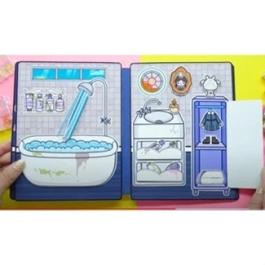 Đồ chơi giấy ngôi nhà búp bê Montessori DIY Nàng Phù Thủy Wednesday, giá 93.600 VND 5