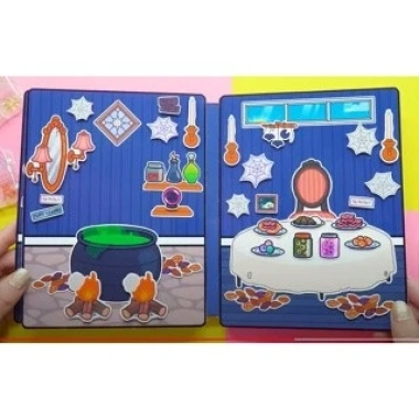 Đồ chơi giấy ngôi nhà búp bê Montessori DIY Nàng Phù Thủy Wednesday, giá 93.600 VND 6