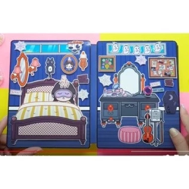Đồ chơi giấy ngôi nhà búp bê Montessori DIY Nàng Phù Thủy Wednesday, giá 93.600 VND 8
