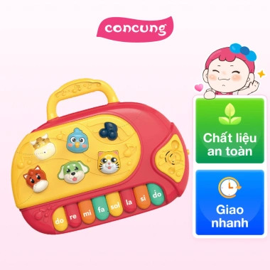 Đồ chơi học đàn piano RFD574.655 C401 màu đỏ – Phát nhạc, âm thanh động vật ngộ nghĩnh cho trẻ 2