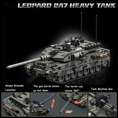 Đồ chơi lắp ráp Leopard 2A7 - Mô hình xe tăng quân sự giáo dục cho bé trai, giá ưu đãi 387k 3 Đồ chơi lắp ráp Leopard 2A7 - Mô hình xe tăng quân sự giáo dục cho bé trai, giá ưu đãi 387k 3
