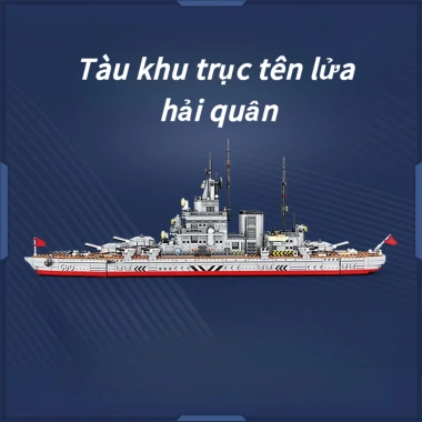 Đồ chơi lắp ráp tàu chiến đạn đạo mô phỏng - tàu khu trục, rèn tư duy, giảm giá 490.000 VND 2