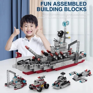 Đồ chơi lắp ráp Tàu Chiến TC 545 - Mô hình tàu sân bay, máy bay, thuyền chiến cho bé trai, giá ưu đãi 162.011 VND 2