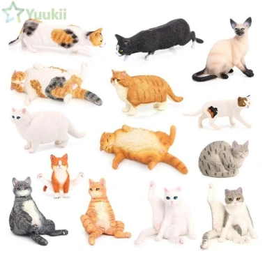 Đồ trang trí mèo YUUKII mô phỏng Ragdoll Xiêm PVC – Tượng mèo Ba Tư, 47.740 VND