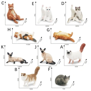 Đồ trang trí mèo YUUKII mô phỏng Ragdoll Xiêm PVC – Tượng mèo Ba Tư, 47.740 VND
