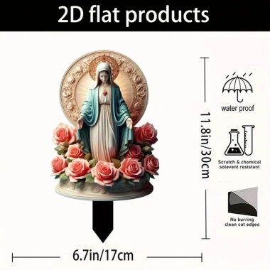 Đồ trang trí Virgin Mary Glowing Colors cho sân vườn - Giá ưu đãi 187.000đ