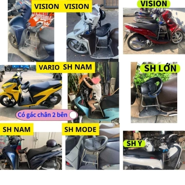 Đôn nhựa nệm ghế ngồi xe máy cho bé 2-8 tuổi - Đôn ga inox yên nhựa an toàn 7