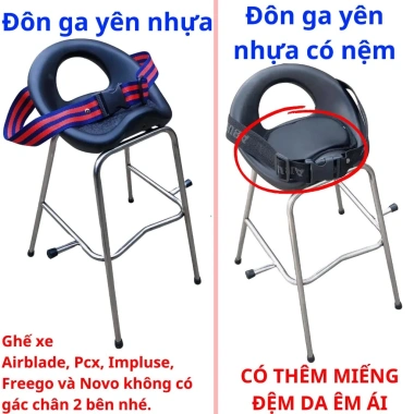 Đôn nhựa nệm ghế ngồi xe máy cho bé 2-8 tuổi - Đôn ga inox yên nhựa an toàn 8
