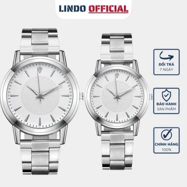 Đồng hồ cặp đôi nam nữ D-ZINER DHD01 dây thép sang trọng, giá rẻ 145.000 VNĐ - LINDO Đồng hồ cặp đôi nam nữ D-ZINER DHD01 dây thép sang trọng, giá rẻ 145.000 VNĐ - LINDO