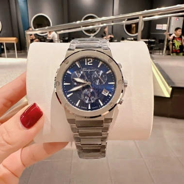 Đồng hồ nam Ferragamo F-80 42mm Swiss Quartz, dây thép không gỉ, tặng hộp đẹp - 3.2tr