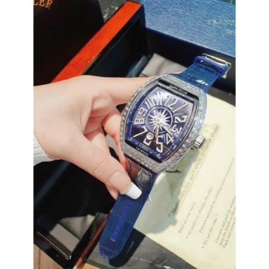 Đồng Hồ nam Franck Muller Yachting v45 44mm máy ETA đá CZ baguette - Tặng hộp