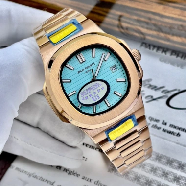 Đồng hồ nam Patek Philipp PA51 40mm xanh tifani viền trơn máy cơ automatic Nhật - chỉ 3.749.000₫