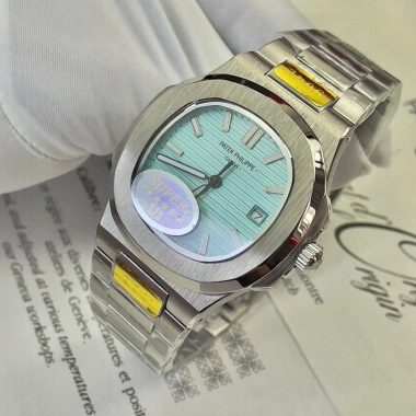 Đồng hồ nam Patek Philipp PA51 40mm xanh tifani viền trơn máy cơ automatic Nhật - chỉ 3.749.000₫