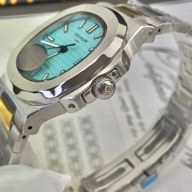 Đồng hồ nam Patek Philipp PA51 40mm xanh tifani viền trơn máy cơ automatic Nhật - chỉ 3.749.000₫