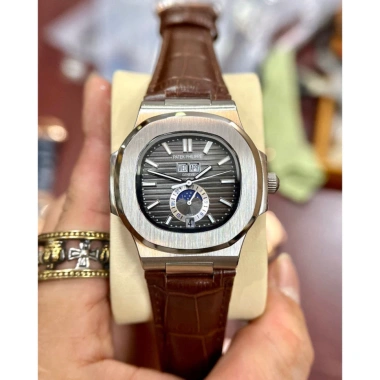 Đồng hồ nam Patek Philipp PA525 40mm viền trơn, dây da, máy cơ Automatic Nhật - Giá 2,850,000, tặng hộp đẹp