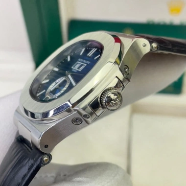 Đồng hồ nam Patek Philipp PA525 40mm viền trơn, dây da, máy cơ Automatic Nhật - Giá 2,850,000, tặng hộp đẹp