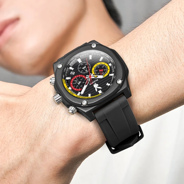 Hình ảnh sản phẩm Đồng hồ nam PLAYBOY 3.060 chính hãng Dạ quang, chống nước, lịch đa chức năng, giảm còn 786.500₫