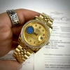Đồng Hồ Nam RoLex Datejust Sapphire R022 36-40mm Mặt Vàng, Máy Pin Nhật, Tặng Hộp Đẹp 1,85tr