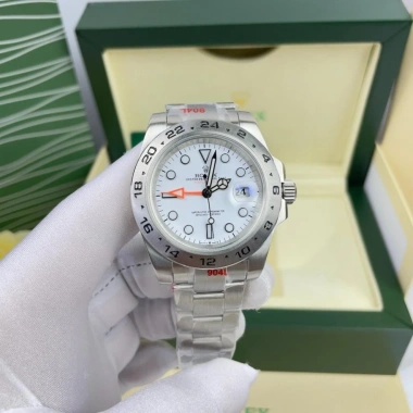 Đồng hồ nam Rolex Explorer II 41mm, dây thép không gỉ - Tặng kèm hộp, 2,450,000₫