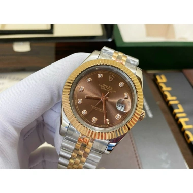 Đồng Hồ Nam RoLex Nâu Demi 36/41mm Máy Cơ Nhật, Tặng Hộp Đẹp, Bảo Hành 2 Năm, 2,550,000 VND 3