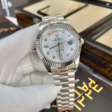 Đồng Hồ Nam RoLex Sapphire RA22 40mm Trắng MOP - Máy Cơ Nhật, Tặng Hộp Đẹp, Giá 2.55 Triệu