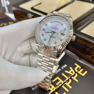 Đồng Hồ Nam RoLex Sapphire RA22 40mm Trắng MOP - Máy Cơ Nhật, Tặng Hộp Đẹp, Giá 2.55 Triệu