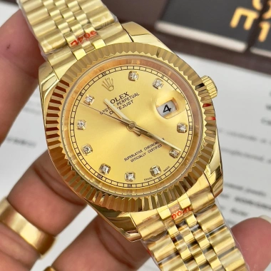 Đồng Hồ Nam RoLex Sapphire RA22A 36/41mm Mặt Vàng Dây Vàng Automatic Nhật Giảm Giá