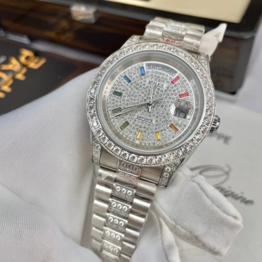 Đồng Hồ Nam RoLex Sapphire RA35 36-40mm Trắng đá màu, Automatic Nhật - 3.5tr, Tặng Hộp Đẹp 3