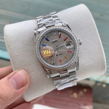 Đồng Hồ Nam RoLex Sapphire RA35 36-40mm Trắng đá màu, Automatic Nhật - 3.5tr, Tặng Hộp Đẹp 5