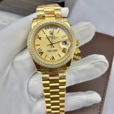 Đồng hồ nam RoLex Sapphire RA75 40mm Vàng La Mã - Máy cơ tự động Nhật, giảm giá 25%, tặng hộp đẹp