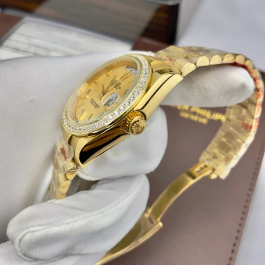 Đồng hồ nam RoLex Sapphire RA75 40mm Vàng La Mã - Máy cơ tự động Nhật, giảm giá 25%, tặng hộp đẹp