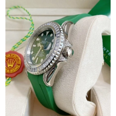 Đồng hồ nam Rolex Submariner 41mm máy cơ Miyota, thép 904L, viền đá CZ - Giá chỉ 2.565.000₫
